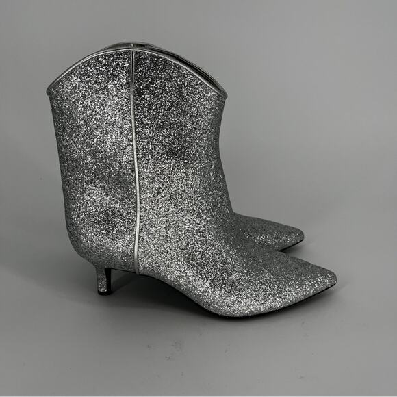 On 34th Aatira Tulip booties silver glitter - 6 - Picture 6 of 10